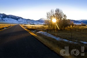 Sunrise_EnnisMT_DustinOlsen Roadside Sunrise in Ennis MT