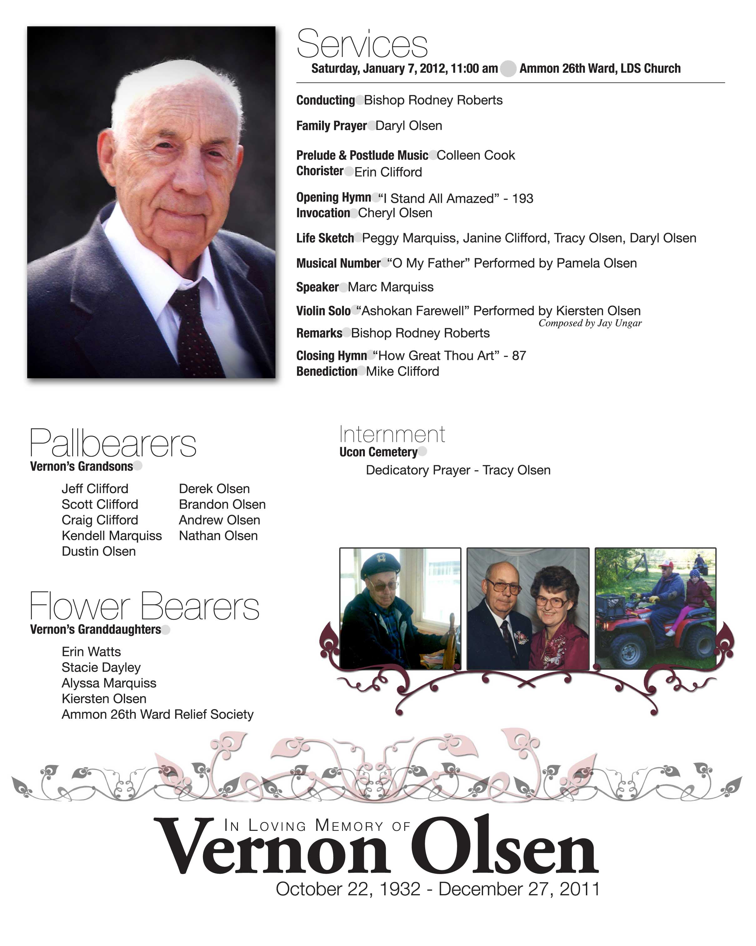 In Memory of Vernon Olsen: A Tribute to my Grandfather
