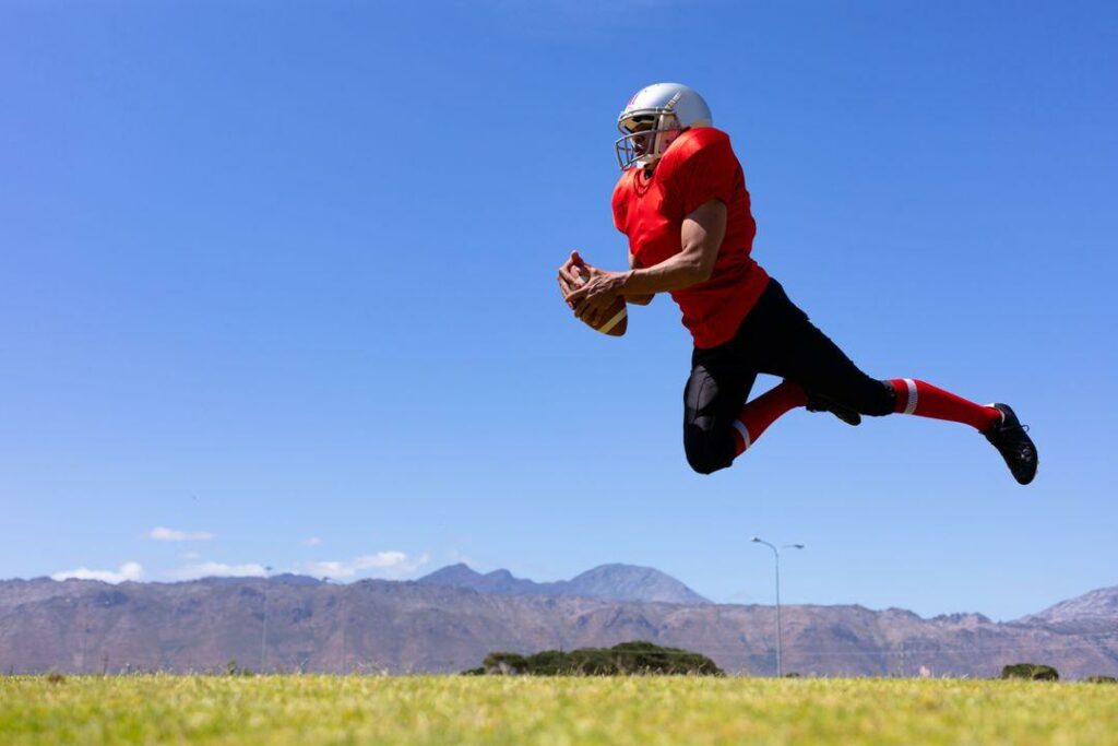 Young Football Player playing Football