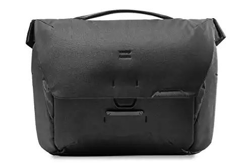 Peak Design Everyday Messenger V2 13L Black, Travel or Photo Carry with Laptop Sleeve (BEDM-13-BK-2)