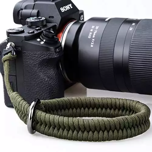 Qiang Ni Camera Wrist Strap: Green Paracord Camera Hand Strap for Dslr or Mirrorless Cameras - Camera Wrist for Photographers Quick Release